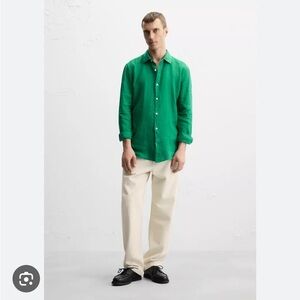 Zara Button Up Collared Shirt